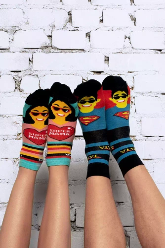 M41Z Super Dad Șosete șosete șosete Italian Fashion - albastru marin/culori