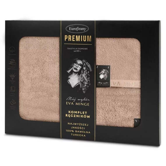 Venus 3 Set prosoape premium Eva Minge Eurofirany - pudră închisă la culoare