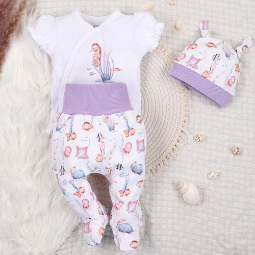 ABN-5484 Underwater World Nini costume de dormit din bumbac organic