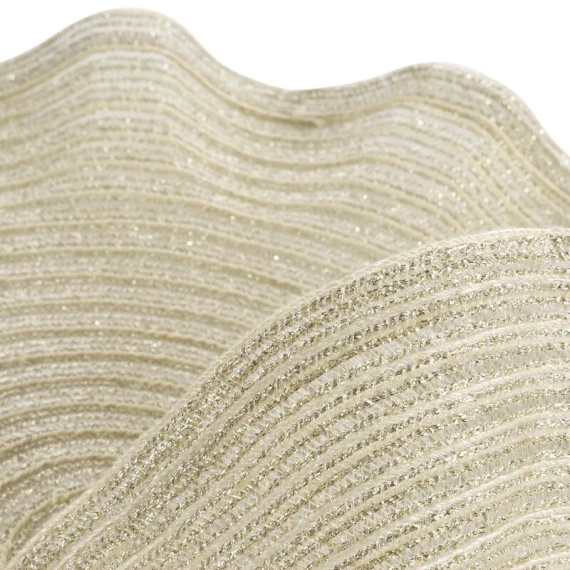 Suport farfurie Eurofirany elegant suport decorativ pentru masă June champagne beige