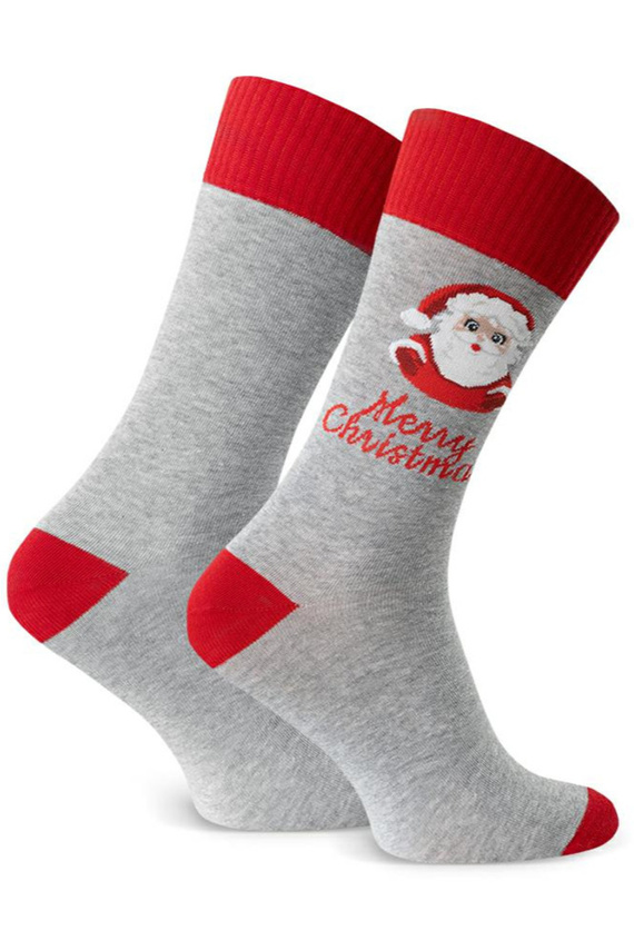 Art.136 Ciorapi barbati de Craciun Steven melange gri 167 – Modele de Craciun, bumbac