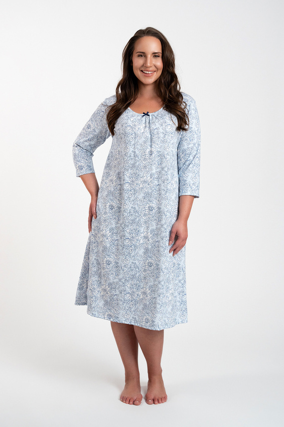 Cămașă de noapte Antonia Modă italiană - imprimeu albastru 