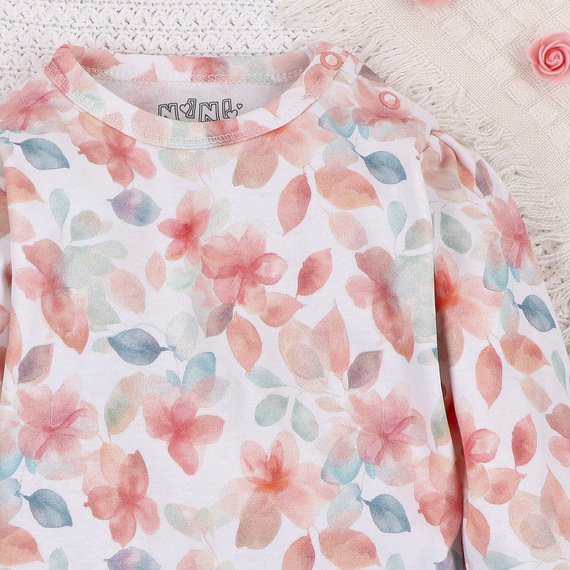 ABN-5415 Flori colorate Body din bumbac organic imprimeu Nini