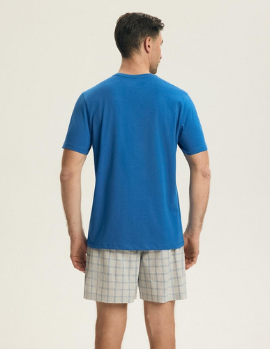 Pánske pyžamo Henderson 43453 Nori modré – 100% bavlna, letné