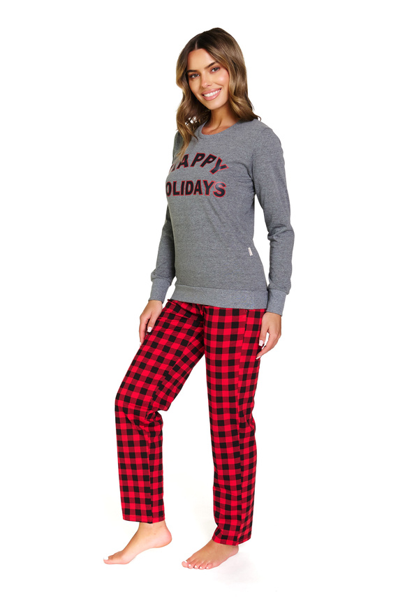 Pijamale de damă 7343 Gri închis Doctor Nap – 100% bumbac