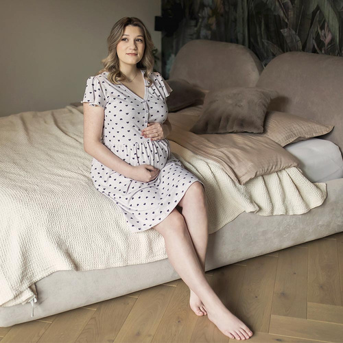 Cămașă de noapte de maternitate Linda Eevi - bej