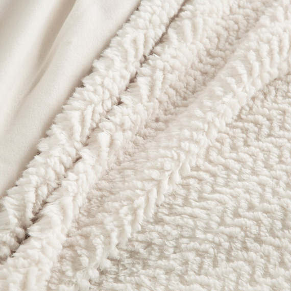 Pătură Laris, cuvertură de pat din microfibră, Europerdele, cremă