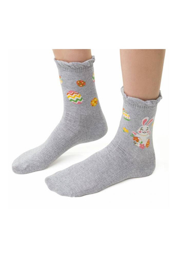 Art.136 Sosete dama Happy Ester Steven - 131 gri melange