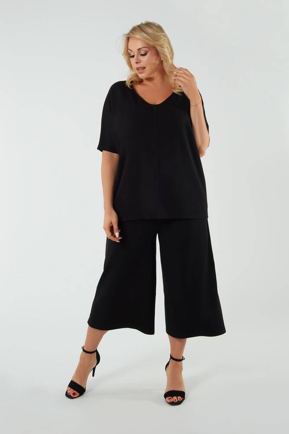 Soler Culottes pentru femei 7/8 Italian Fashion - negru