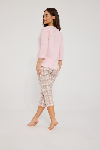 Cornette Best Life 157/488 Pijamale damă 100% bumbac roz 3/4