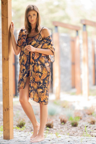 Halat de baie Monstera pentru femei Italian Fashion- print