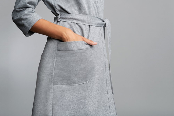 Kalia Ladies halat de baie cu mânecă 3/4 Italian Fashion- roz 