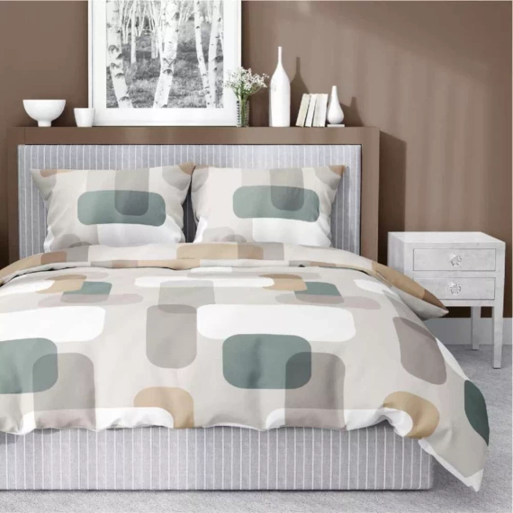 5487 A Detexpol Satin Stories lenjerie de pat din satin, gri | 100% bumbac, țesătură din satin, fermoar, ambalaj cadou