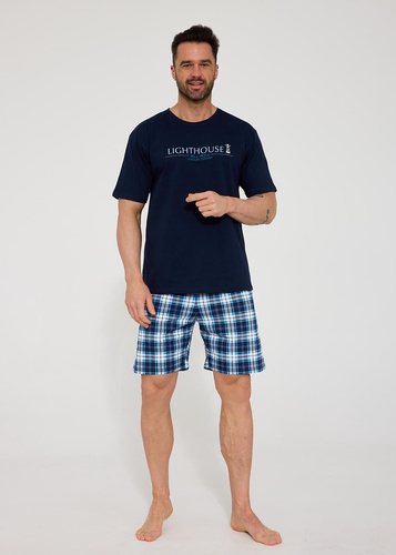 Pijama bărbați Cornette 326/215 Lighthouse 100% bumbac mânecă scurtă