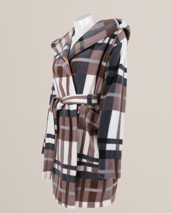 031 De Lafense pătură halat de baie - cald fleece doamnelor dressing rochie Super Cozy, maro