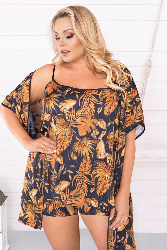 Halat de baie Monstera pentru femei Italian Fashion- print