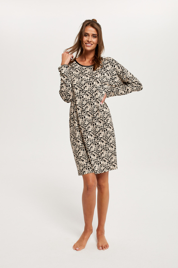 Cămașă de noapte cu mânecă lungă pentru femei Guyana Italian Fashion - print