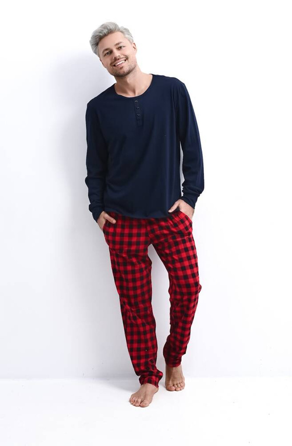 Sensis Louie Pijama pentru bărbați - albastru marin