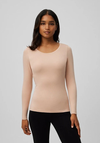 Tricou termic Ysabel Mora 70017 nude pentru femei - moale, respirabil, hipoalergenic, cu mâneci lungi