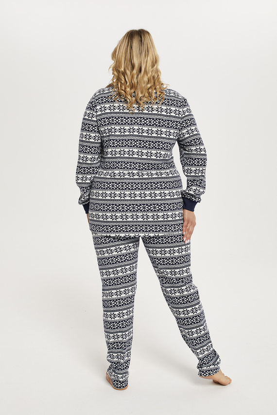 Alaska Pijama de damă cu mânecă lungă, pantaloni lungi Italian Fashion - print/verde