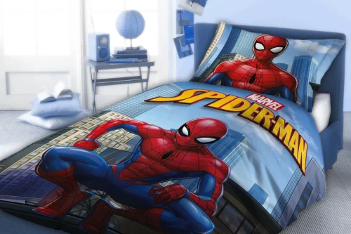 Set de lenjerie de pat Spider-Man Faro din bumbac, albastru – 100% bumbac, set pentru băieți