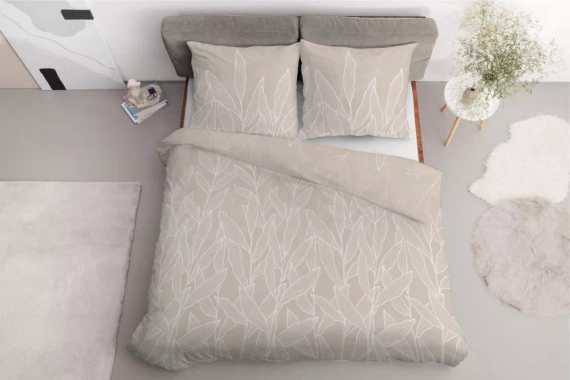 5087 A Lenjerie de pat satin lasa Detexpol bej