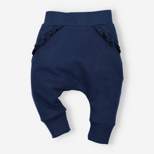 ABN-4518/GRASnini pantaloni de trening din bumbac organic, bleumarin