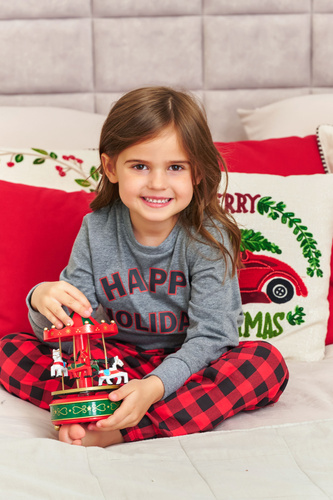 7345 Gri închis Doctor Nap pijamale copii - 100% bumbac