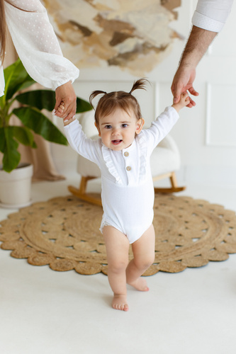 03235GDRE Body DR Girl Just Muslin Ecru Makoma Body din mușelin pentru bebeluși