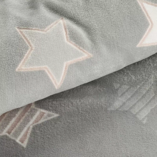 Lenjerie de pat din catifea Flano 4 stele Eurofirany gri