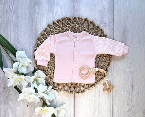 Bluziță bebe Mamatti KA15910 Flori – bumbac roz