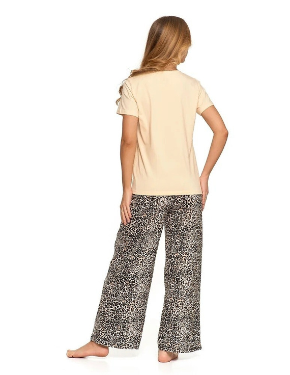 PDD4300-013 Pijama dama Moraj cu maneca scurta - bej