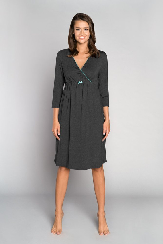 Italia Fashion sarcină și alăptare mânecă 3/4 sonata - dark melange/green