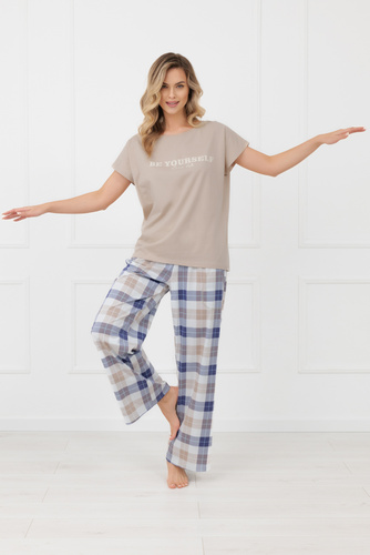 Pijama damă Rima Italian Fashion 100% bumbac pantaloni lungi