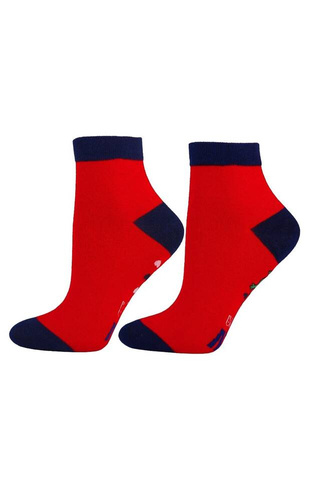 CSL200-904 Botine damă/bărbați inscripții Moraj - roșu 03