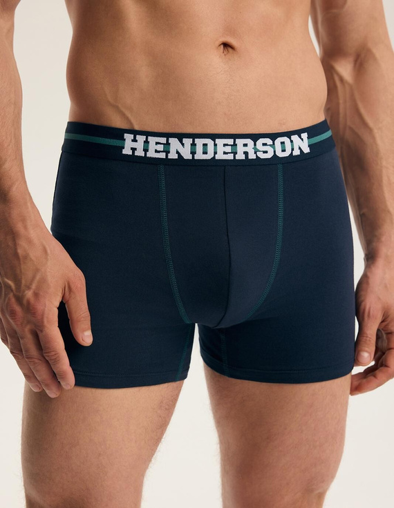 Boxeri bărbați Henderson 45468 Find-Pak din bumbac cu talie lată și logo