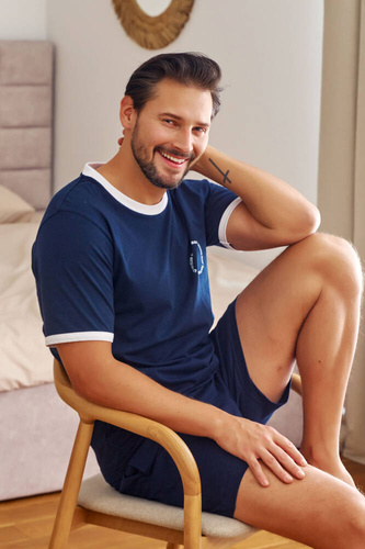 7218 Pijamale pentru bărbați Doctor Nap - bleumarin