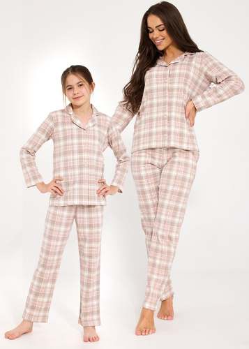 482/434 Pijamale de damă Smile 4 Cornette - bumbac, cu nasturi, guler