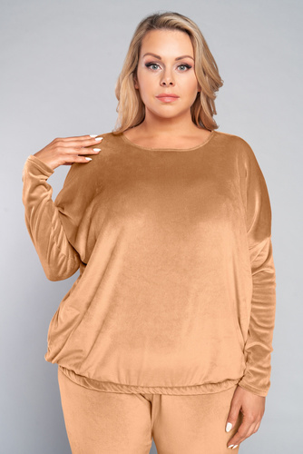 Set lung pentru femei Juga. mânecă, lungime. pantaloni camel de modă italiană 