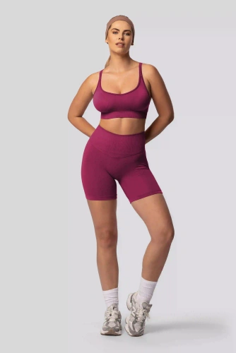 Spaio PUSH-UP PRO colanți scurți modelatori fără cusături talie înaltă fitness red wine