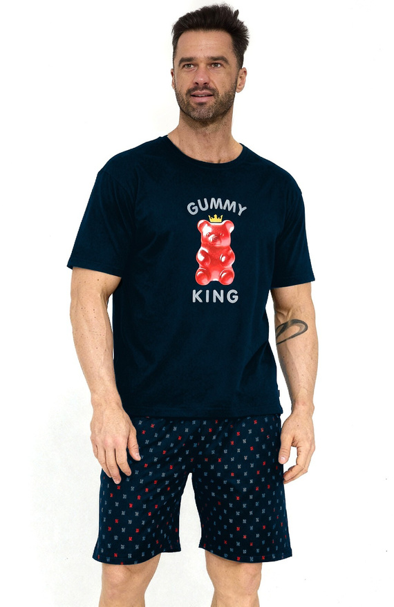 Pijama bărbați din bumbac Cornette Gummy King 326/205 – mânecă scurtă, pantaloni scurți, cadou ideal