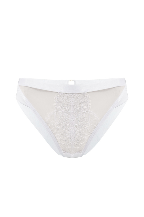 Mediolano Pure 19260 chiloți brazilieni albi, dantelă, damă, eleganți