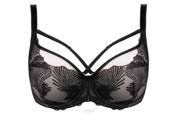 Sutien Sintra Soft – elegant, negru-bej, cu balene, confortabil și susținător