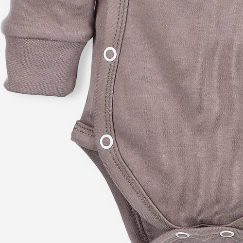 ABN-5293/CZE Body plic din bumbac organic maro Happy Apples Nini