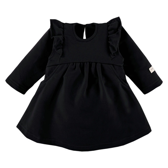 Rochie fetițe Eevi Simply Comfy neagră 100% bumbac