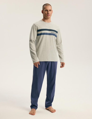 Henderson Core 45500 Flank Verde Pijamale bărbați lungi 100% bumbac