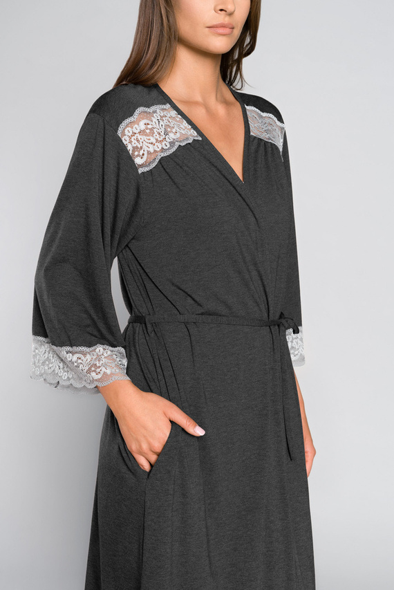 Halat pentru femei Sonata Italian Fashion dark mélange