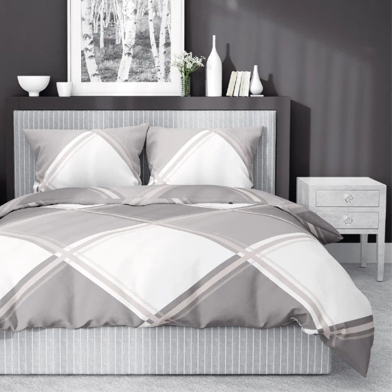 4683 A Home Satin Lenjerie de pat din satin bej Detexpol