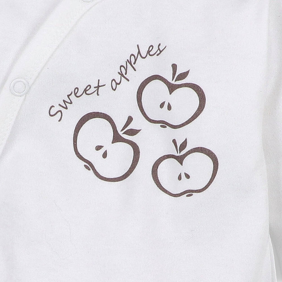 ABN-5292/ECR Body plic din bumbac organic ecru Happy Apples Nini