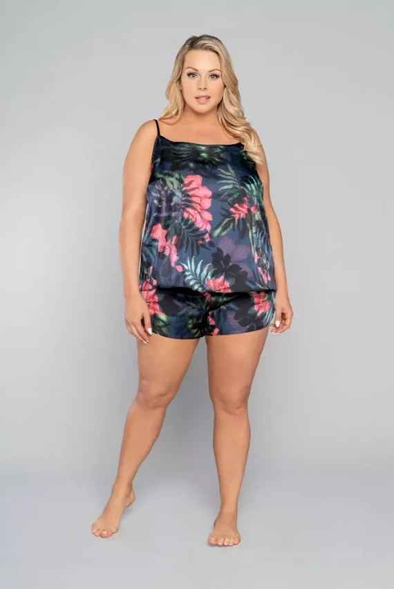 Amazonia Pijama slim-fit pentru femei, pantaloni scurți Italian Fashion - print